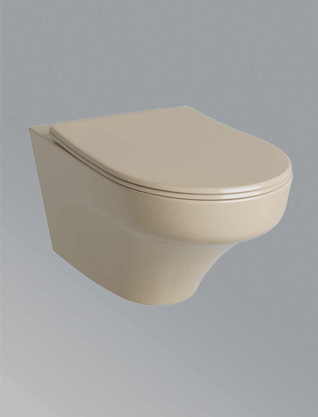 wall-hung-toilet-with-soft-close-seat-in-matt-khaki