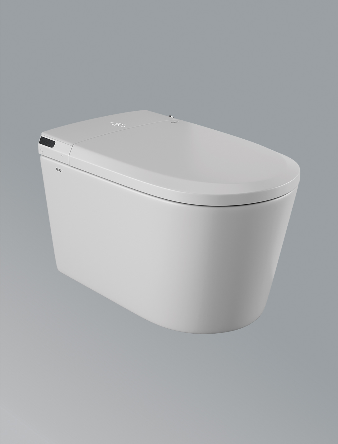 Wall-hung Smart Toilet with remote & soft-close seat in White